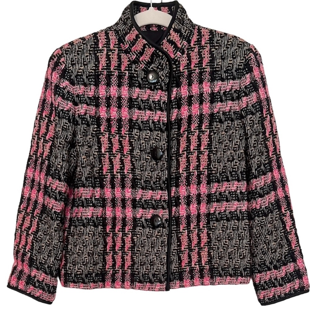 Doncaster Black and Pink Checkered Blazer